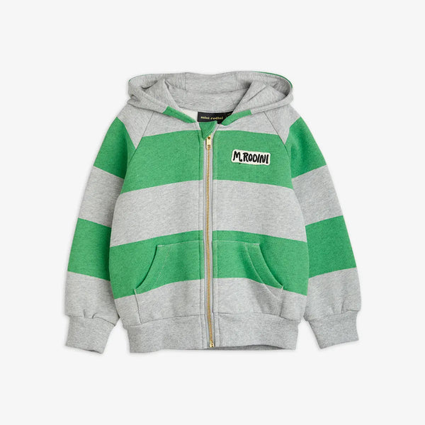 MINI RODINI STRIPE ZIP HOODIE
