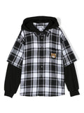 HOODED BUTTON UO CHECK SHIRT