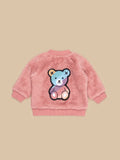 rainbow bear fur jacket