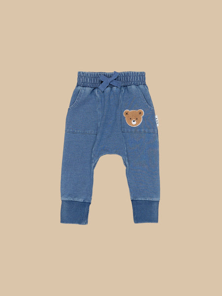 HUXBABY KNIT DENIM DROP CROTCH