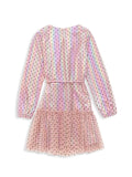 IMOGA MESH&METELLIC KNIT DRESS