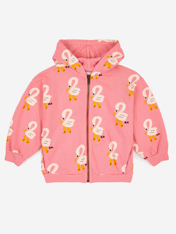 BOBO CHOSES PELICAN ALL OVER ZIPPED SWEATSHIRT