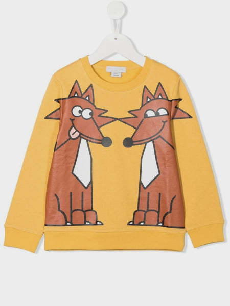 STELLA MCCARTNEY SWEATSHIRT WITH DOUBLE FOX PRINT