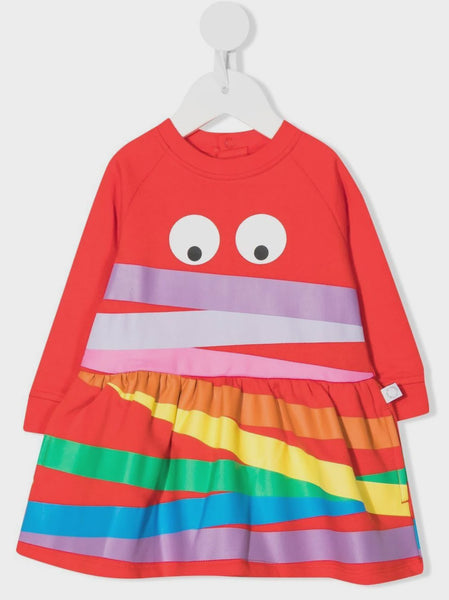 STELLA MCCARTNEY DRESS WITH RAINBOW PRINT