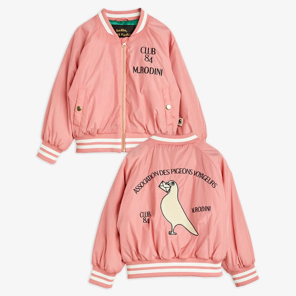 MINI RODINI PIGEONS WOVEN BASEBALL JACKET