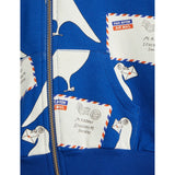 MINI RODINI PIGEONS AOPZIP HOODIE