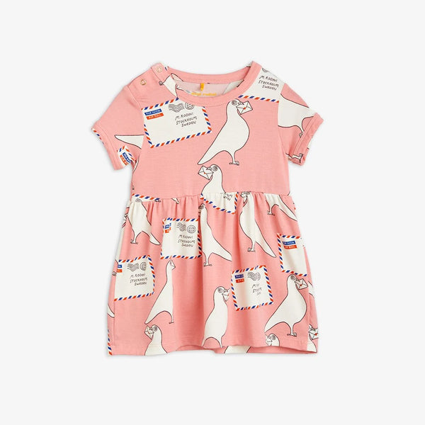 MINI RODINI PIGEONS TENCEL SS DRESS