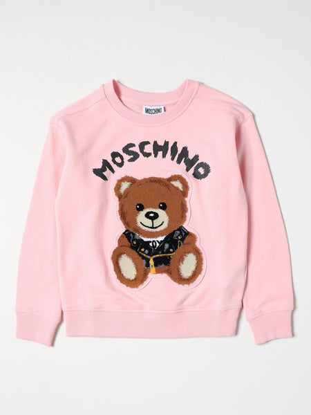 MOSCHINO SWEATSHIRT WITH BEAR GRAPHIC AND LOGO