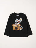 MOSCHINO T SHIRT WITH BEAR CAMERA GRAPGIC