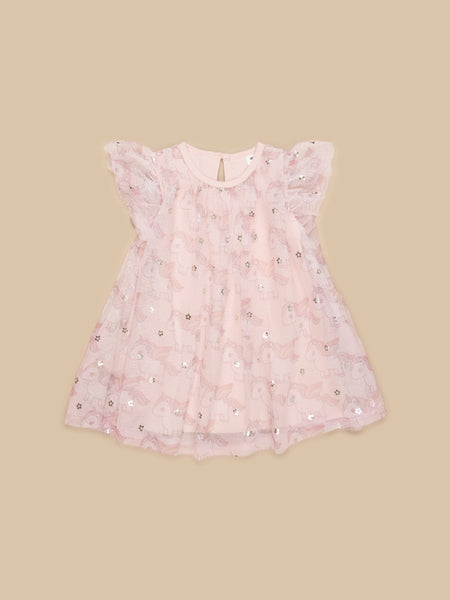 HUX UNICORN FLUTTER SLEEVE DRESS