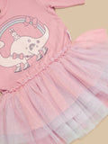 HUX DINO RAINBOW LAYERED BALLET DRESS