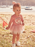 HUX DINO RAINBOW LAYERED BALLET DRESS