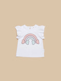 HUX RAIN BOW FRILL T-SHIRT