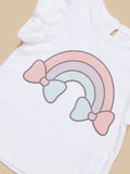 HUX RAIN BOW FRILL T-SHIRT