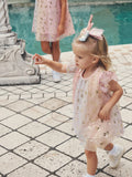 HUXBABY ANGEL BEAR FLUTTER SLEEVE DRESS