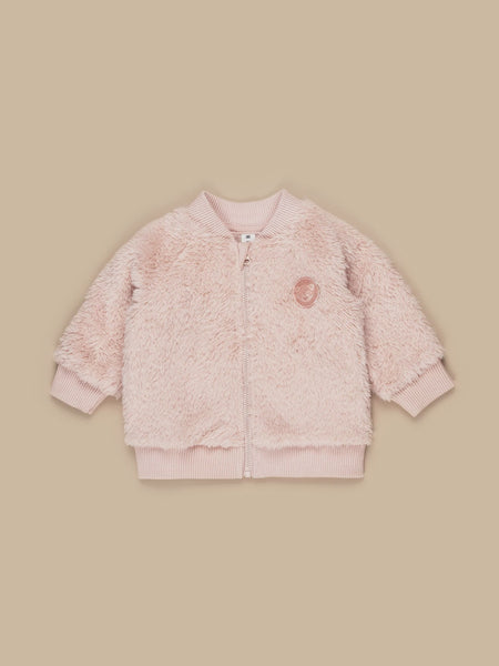 HUXBABY RAINBOW HEARTS FUR JACKET