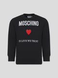 MOSCHINO MINI ME SWEATSHIRT"IN LOVE WE TRUST"