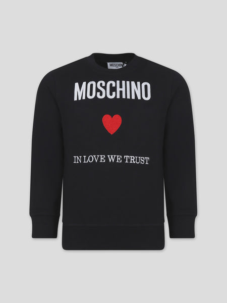 MOSCHINO MINI ME SWEATSHIRT"IN LOVE WE TRUST"