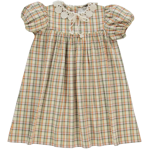 BEBE ORGANIC ASTRID DRESS PRAIRIE CHECK