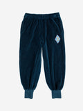 BOBO CHOSES B PATCH VELVET JOGGING PANTS