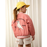 MINI RODINI PIGEONS WOVEN BASEBALL JACKET
