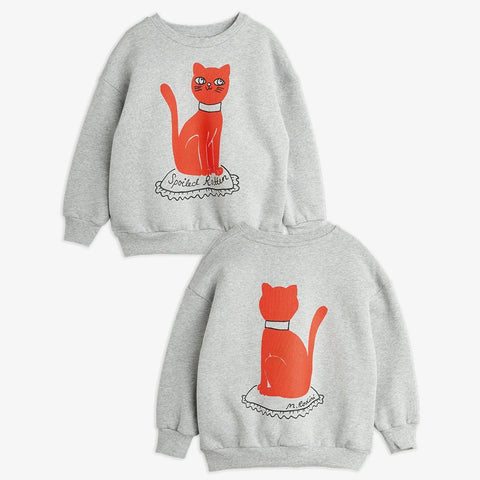 MINI RODINI CAT SWEATSHIRT GREY