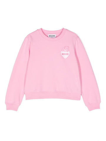 MOSCHINO SWEATSHIRT WITH HEART BEAR