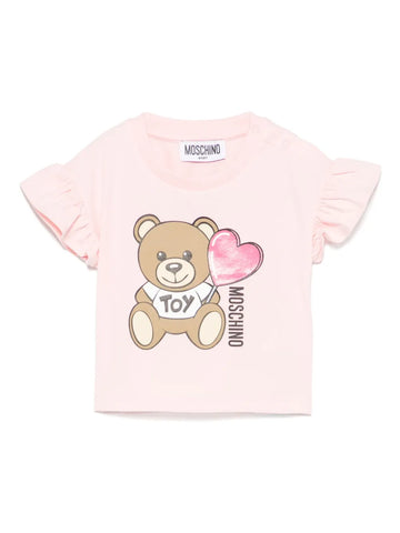 MOSCHINO RUFFLED TEE BEAR HEART