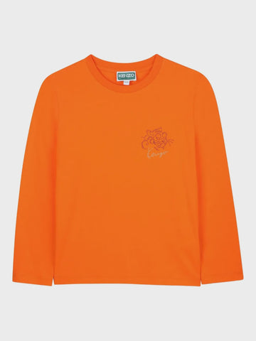 KENZO LONG SLEEVE T-SHIRT ORANGE
