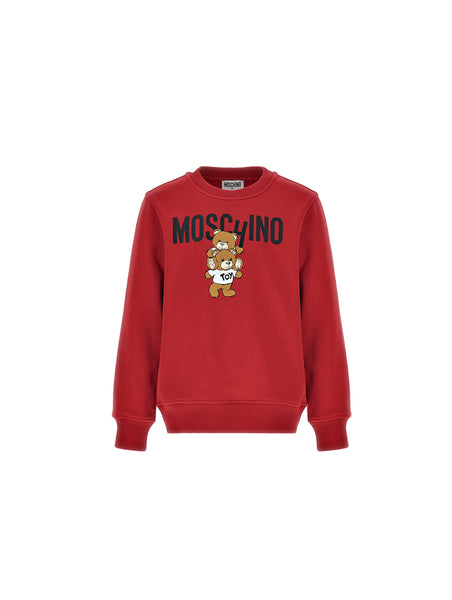 MOSCHINO TWO BEARS LOGO CHEST PRINT SWEATSHIRT