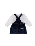 MOSCHINOBABY GIRL TEE WITH DENIM DRESS