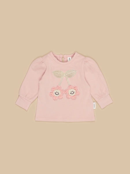 smile flower puff top