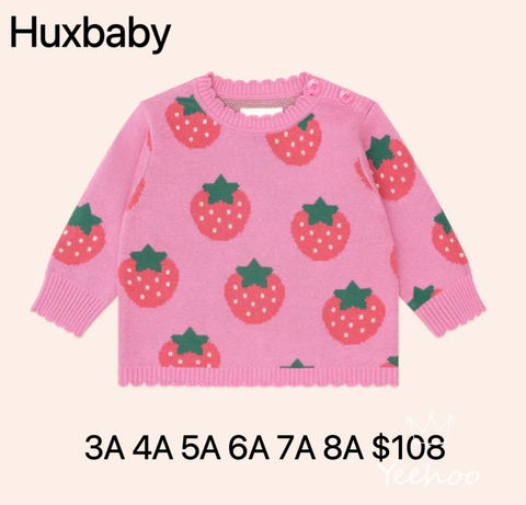 HUXBABY STRAWBERRY PULLOVER