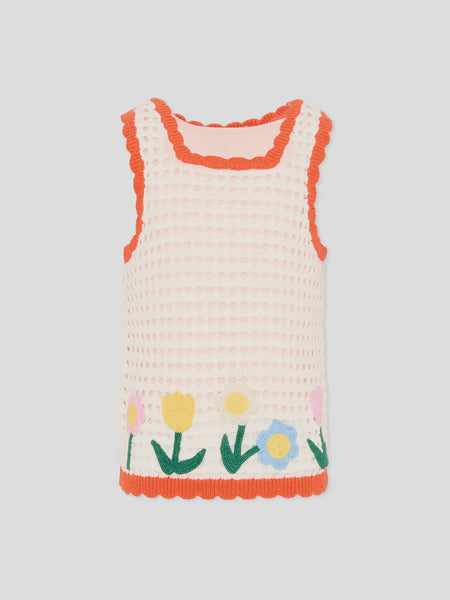 STELLA MCCARTNEY GIRL CROCHET  WITH FLOWERS