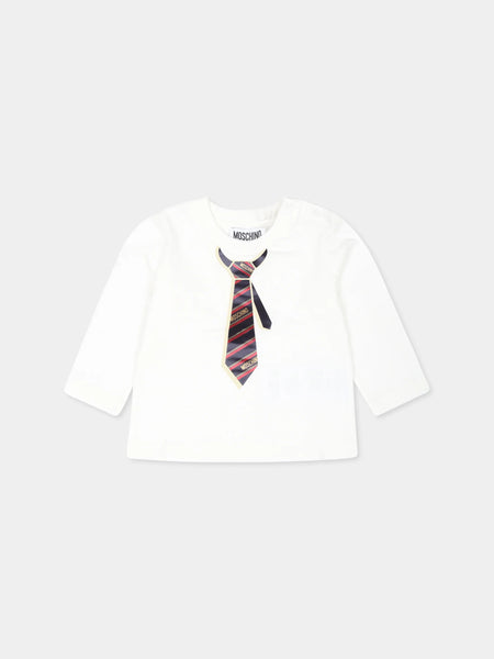 MOSCHINO  TEE WITH TIE PRINT