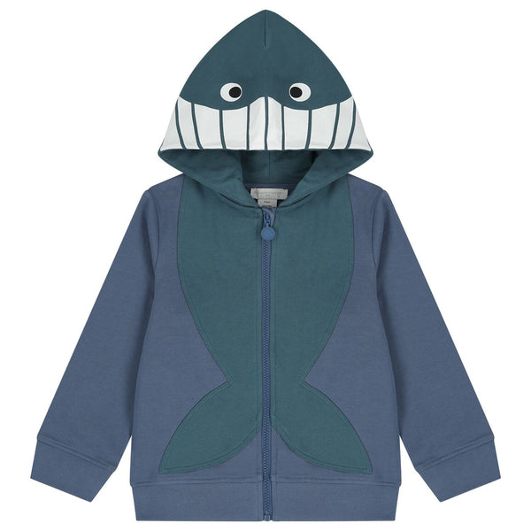 Stella McCartney boy whale zip hoodie