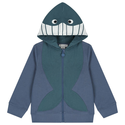 Stella McCartney boy whale zip hoodie