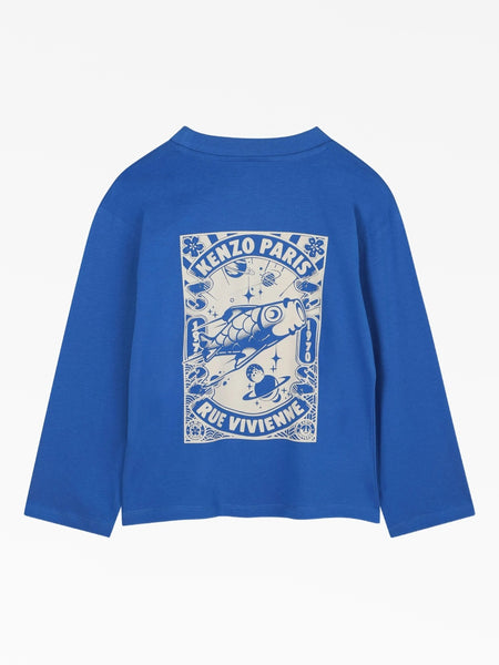 KENZO LONG  SLEEVE T-SHIRT BLUE