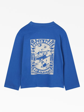KENZO LONG  SLEEVE T-SHIRT BLUE