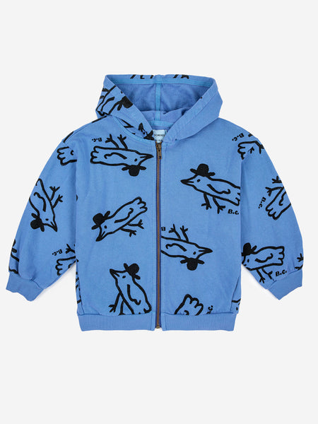 BOBO CHOSES MR BIRDIE ZIPPED SWEATSHIRT