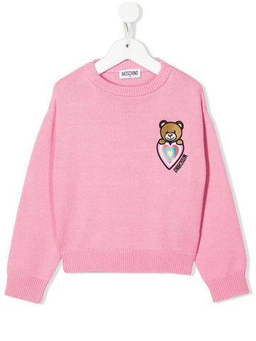 MOSCHINO SWETER WITH HEART BEAR