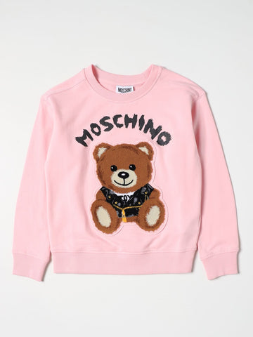 MOSCHINO SWEATSHIRT WITH BEAR GRAPHIC AND LOGO