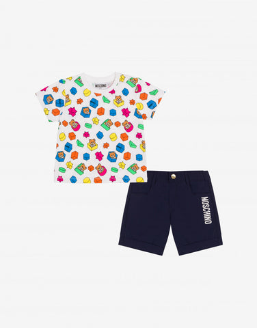 MOSCHINO BABY TEE AND SHORTS SET