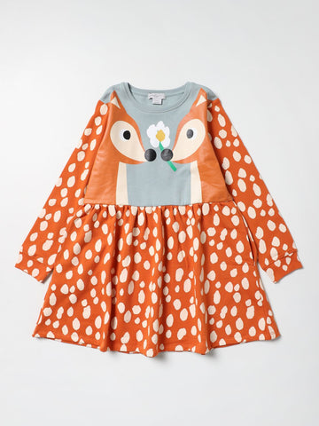 STELLA MCCARTNEY DRESS WITH DOUBLE DEER PRINT