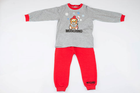 MOSCHINO T-SHIRT AND PANTS SET WITH SKI TOY BEAR