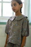 BEBE ORGANIC 0LIVIA BLOUSE GINGHAM FLORAL
