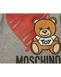 MOSCHINO BABY GIRLS T-SHIRT WITH HEART TOY BEAR