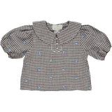 BEBE ORGANIC 0LIVIA BLOUSE GINGHAM FLORAL